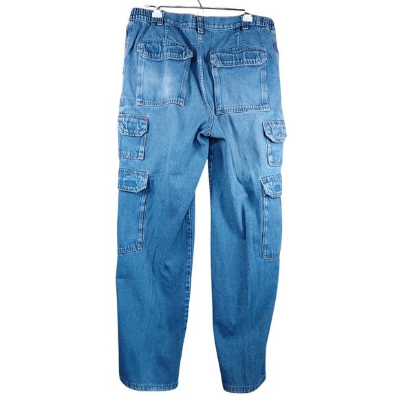 Liberty Blues Men's Big & Tall Cargo Jeans 39X34.5 Tall Relaxed Fit Denim Y2K - Picture 3 of 8